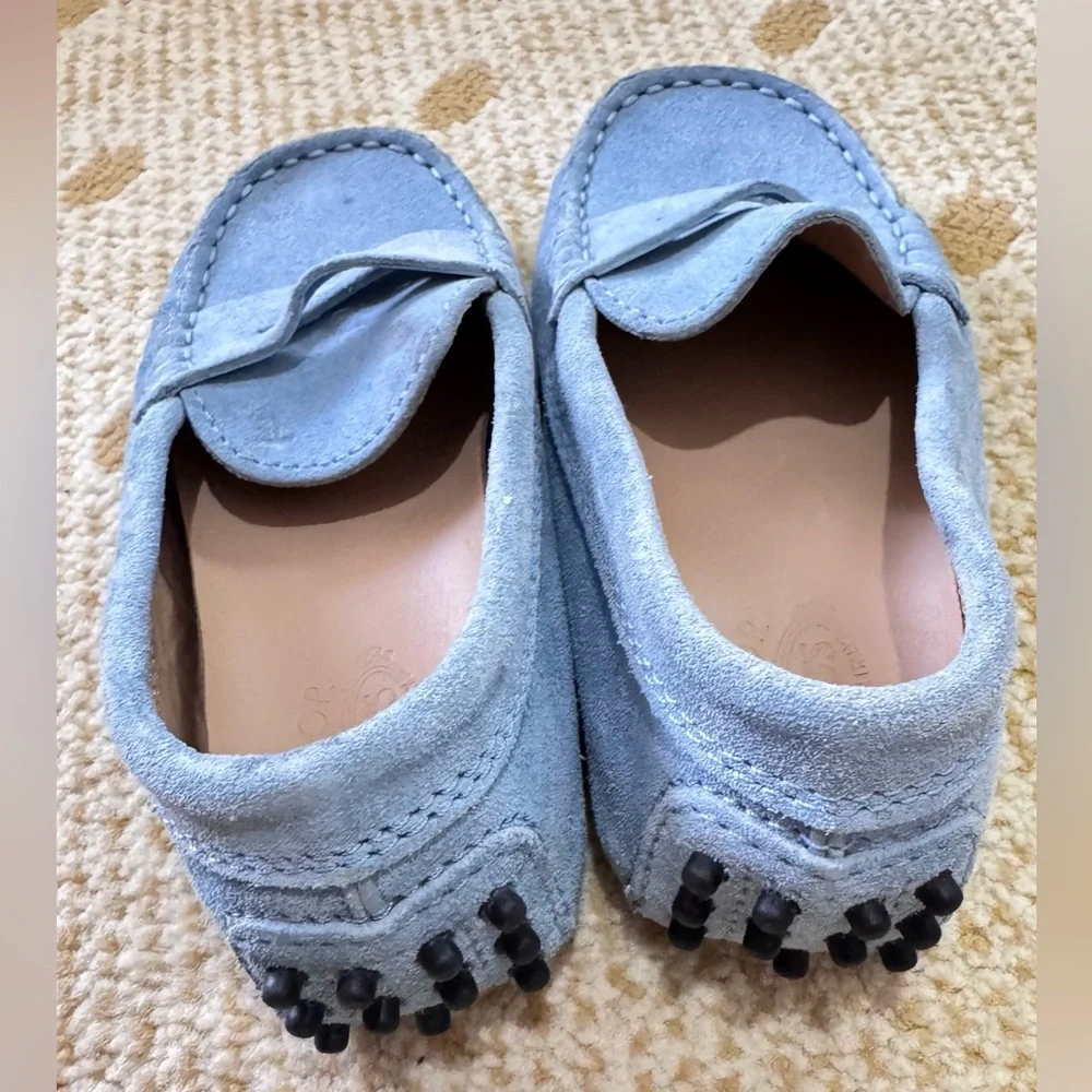 Tod's Light Blue Kids Moccasins